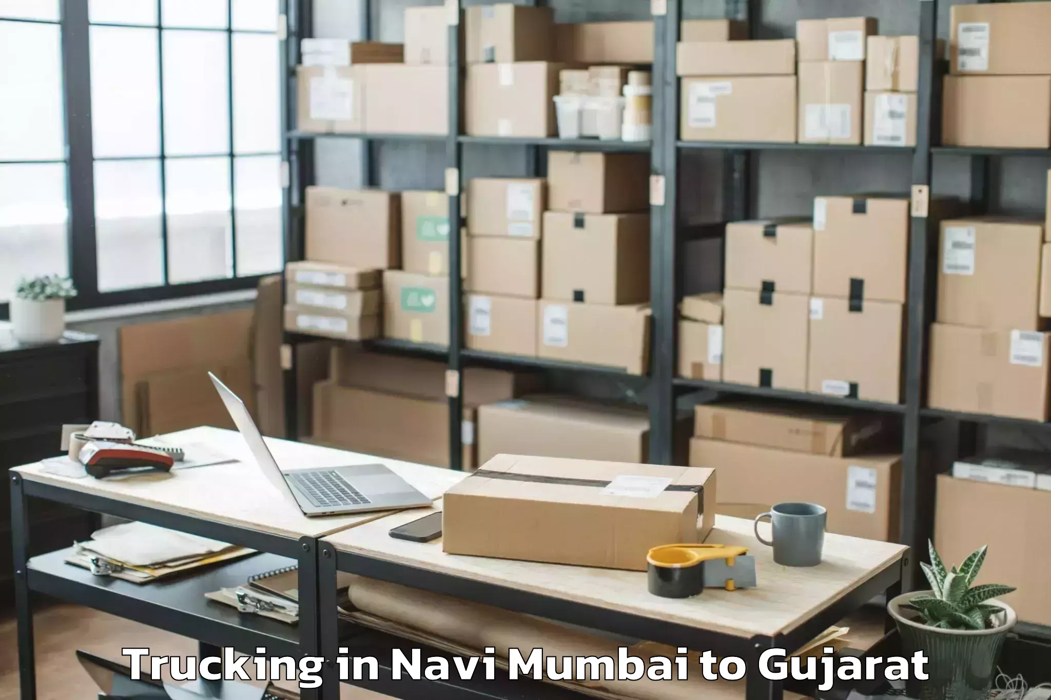 Comprehensive Navi Mumbai to Jasdan Trucking